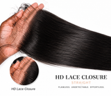 Straight HD lace closure 5x5